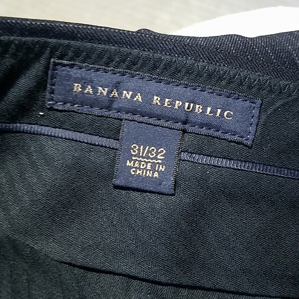 Banana Republic navy pinstripe wool slacks - Picture 4 of 5